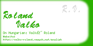 roland valko business card